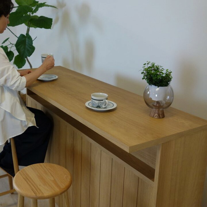 楽天市場】送料無料 両面使える薄型収納カウンター ナチュラル【受注 