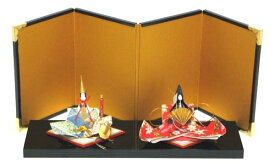 日本製　和風インテリア　ひな祭り宮崎県　雛人形　おひな様　お雛様和紙雛　青島雛　やよい雛屏風付き