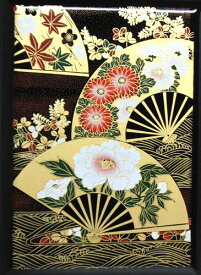 海外向けおみやげ　日本のお土産加賀の伝統　石川伝統工芸品加賀　山中漆器　ブック型　写真立て日本フォトスタンド　舞扇