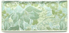 福岡県伝統工芸品　博多織財布フローラル財布　緑色