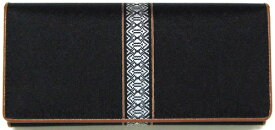 福岡県伝統工芸品博多織財布　一本独鈷長財布　黒色