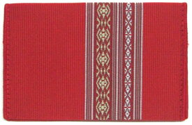 福岡県伝統工芸品　博多織名刺入れ献上柄　名刺入れ　赤色