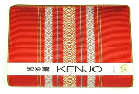 福岡県伝統工芸品　博多織　献上柄健康保険書証・カード入れ通帳入れ　赤色