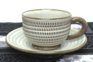 和食器　福岡県伝統工芸品小石原焼　【蔵人窯】手作り　コーヒーカップ・コップ飛びかんな