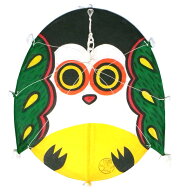 民芸品　和凧　北九州市　戸畑日本凧　手作り　手描き孫次凧　縁起物　梟・ふくろう　凧