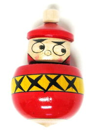 日本おもちゃ　郷土玩具　日本独楽伝統こま　木地おもちゃ戦国英雄忍者独楽　3色