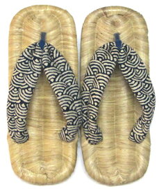 日本製　大分県　伝統的特産品日田 竹皮草履　（ぞうり・ゾウリ）男女両用（L）　W鼻緒　5種類
