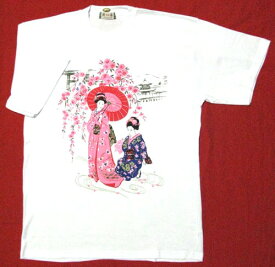 和風　日本のお土産海外向けお土産　日本tシャツ浮世絵Tシャツ　京舞妓