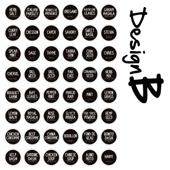楽天市場 メール便送料無料 調味料ラベル 耐水ラベルシールステッカー 調味料 食料品 ハーブ スパイス キッチン 詰め替え 詰替 収納 容器 ボトル お名前 モノトーン 白黒 Shirokuro 楽天市場店