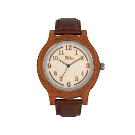 【送料無料】日本製　木製　腕時計　シルバーリングタイプ ケヤキ　天然木　木目　時計　watch　プレゼント　贈り物　ギフト