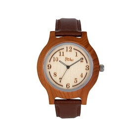 【送料無料】日本製　木製　腕時計　シルバーリングタイプ オンコ（イチイ）　天然木　木目　時計　watch　プレゼント　贈り物　ギフト