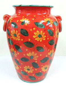 【送料無料】イタリア製 陶器傘立て REDインテリア 小物 雑貨 玄関 収納かさたて レインラック アンブレラスタンド沖縄 北海道 離島は送料別途見積り おしゃれ オシャレ