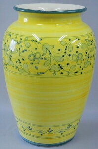 【即納可!!】再入荷しました♪【送料無料】イタリア製 陶器レインラック イエロー インテリア 小物 雑貨 玄関 収納傘立て 飾り壷 かさたて北海道・沖縄・ 離島は送料別途見積