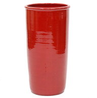 【送料無料】イタリア製　陶器　傘立て　レッド　レインラック　アンブレラスタンド　カサ立て　玄関収納…