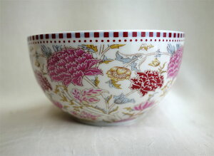 人気商品!!【3,980円(税込)以上お買上げで送料無料】【即納可!!】再入荷しました♪ウィリアムモリスコレクション ボウル ピンク 磁器 サラダボウル スープボウル 小どんぶり 洋食