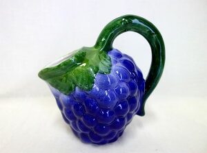 【3,980円(税込)以上お買上げで送料無料】【即納可!!】再入荷しました♪イタリア製  バッサーノ陶器  ぶどう型ジャグ ジャグ 水差し ピッチャー  飲み物 フルーツ グレープ おしゃ