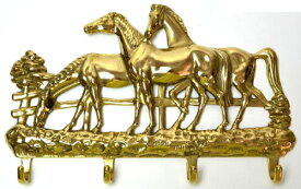 【送料無料】イタリア製　真鍮　キーフック　馬
