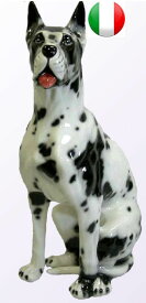 【送料無料】イタリア製　陶器　『アラン』　置物ドッグ　dog アニマル　雑貨　動物置き物ヨーロッパ　Italy　インテリア　オーナメント