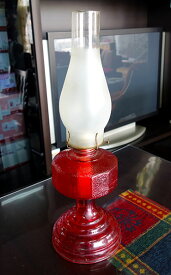 【送料無料!!】【即納可!!】新入荷しました♪アンティーク　ヴィンテージ　アメリカ製　オイルランプレッド　ランプオイル