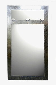 【送料無料!!】イタリア製 ウォールミラー 姿見ミラー コートハンガー付き 壁掛けミラー 鏡 ミラー 全身鏡 姿見 玄関 アンティーク調 シンプル モダン 輸入雑貨 おしゃ