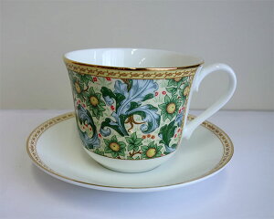 【送料無料】【即納可!!】再入荷しました♪イギリス ウィリアムモリスブレックファースト カップ&ソーサーオーチャードフルーツ グリーン