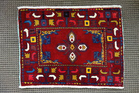 【即納可!!】【送料無料!!】新入荷しました♪パキスタン製　手織り　玄関マット『アフガン』ラグマット　マット　絨毯　サイズ：約46x63cm