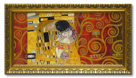 【送料無料】【即納可】再入荷しました♪　額絵　グスタフ クリムト『ザ・キス』 Gustav Klimt　絵画　アート　インテリア　壁掛け