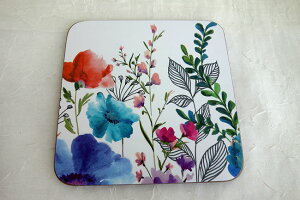 【3,980円(税込)以上お買上げで送料無料】【即納可!!】再入荷しました♪プレミアムコルクコースター 6枚セット メドウフローラルコースター コルク フラワー キッチン用品 おしゃれ