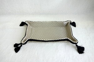 【3,980円(税込)以上お買上げで送料無料】【即納可】再入荷しました♪ジェニファーテイラー トレイ Givet シルバー Jennifer Taylor  トレー 小物入れ タッセル付き おしゃれ