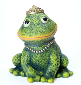 【送料無料】ポルトガル製　陶器『クィーンカエル』カエル置物　オーナメント　オブジェ　カエル　かえる　蛙