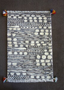 【送料無料!!】【即納可!!】新入荷しました♪イラン・ペルシャ製 手織り リーズギャッベ ブラック ギャベ ギャッベ 玄関マット ラグマット ウール 絨毯 敷物 おしゃれ サイ