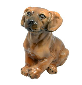 【送料無料】イタリア製　陶器アニマル　イヌ『アラン』インテリア　置物　オブジェ　アニマル置物犬　いぬ　ドック　DOG　Dogサイズ：H21cm