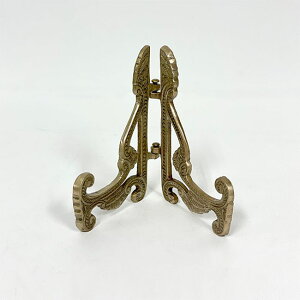 【3,980円(税込)以上お買上げで送料無料】【即納可】新入荷しました♪アンティーク調 真鍮 イーゼル ゴールド 卓上イーゼル 写真立て 皿立て スタンド ディスプレー台 クラシッ