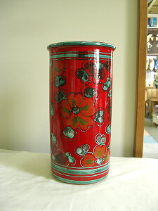 【送料無料】イタリア製 陶器 レインラック REDインテリア 小物 雑貨 玄関 収納傘立て アンブレラスタンド 赤沖縄 北海道 離島は送料別途見積 おしゃれ オシャレ スリム