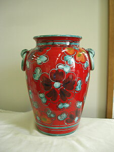 【送料無料】イタリア製 陶器 レインラック 傘立て REDインテリア 小物 雑貨 玄関 収納ITALY ヨーロピアン おしゃれ スリム インテリア北海道・沖縄・離島は別途お見積り