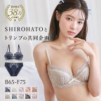 【10%OFF・4/30 09:59まで】【送料無料】 ブラジャー ショーツ セット キューティハート＆リボン通し BCDEF SHIROHATOとトリンプの共同企画 下着 レディース ブラ＆ショーツ ブラ ブラセット ブラショーツ 上下セット セットアップ 全7色 B65M-F75L ev_sp