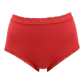 【メール便(6)】 クロスコ KUROSUCO 日本製 綿混 お腹すっぽりFit ノーマルショーツ 赤 縁起 レッド[赤パンツ 赤い下着] レディース [ 大きいサイズ LLまで ] M-LL
