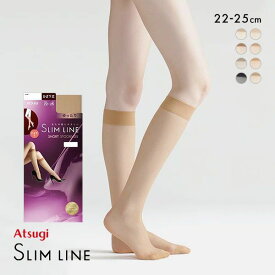 【メール便(7)】 アツギ ATSUGI スリムライン SLIM LINE ショートストッキング ひざ下丈 クチゴムゆったり レディース 全8色