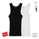 15％OFF メール便(20) ヘインズ Hanes 2P Aシャツ コットンリブタンクトップ HM2-K701 パックT メンズ 全4色 S-L 父の日 ギフト プレゼント 男性