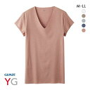 20％OFF メール便(15) グンゼ GUNZE ワイジー YG カットオフ CUT OFF クールタイプ 脇パッド付 VネックTシャツ 短袖 深Vネック COOL 父の日 メンズ 脇汗 全5色 M-LL ギフト