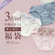 【10％OFF・5/18 09:59まで】メール便(30) 送料無料 選べる6タイプ サニタリーショーツ福袋 3枚セット 刺…