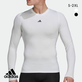 20％OFF【メール便(20)】 アディダス adidas テックフィット ロングスリーブ Tシャツ メンズ コンプレッション 全2色 S-2XL