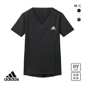 20％OFF アディダス adidas Vネック Tシャツ インナー メンズ 半袖 ベースレイヤー スポーツ 全3色 M-L