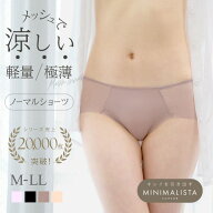 【50%OFF・4/10 09:59まで】 ショーツ スタンダード 大きいサイズ メッシュ MINIMALISTA 超極薄 M L LL …