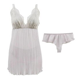 20％OFF【メール便(25)】 アンブラ ANNEBRA Pleat ルームウェア ベビードール＆ショーツ セクシー ランジェリー インポート プレゼント 彼女 下着 海外 レディース 全2色 M-L ギフト 上下セット セットアップ