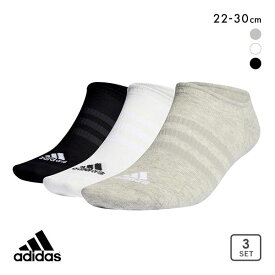 10％OFF【メール便(15)】 アディダス adidas ノーショー ソックス 3足組 ユニセックス 男女兼用 レディース メンズ 靴下 22-24cm 25-27cm 28-30cm 全3色 22-24cm-28-30cm