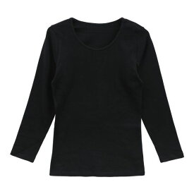 【メール便(30)】 Precious Basic Inner 綿100％ ローゲージスムース 長袖シャツ レディース インナー 保湿加工 長袖 保湿 全4色 M-LL