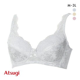 アツギ ATSUGI ラシェール ノンワイヤーブラ 脇スッキリ ブラジャー 綿混 大きいサイズ 単品 レディース 全3色 M-3L