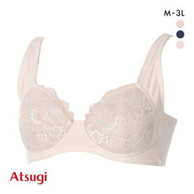アツギ ATSUGI ラシェール 脇高設計 ノンワイヤーブラ ブラジャー 綿混 大きいサイズ 単品 レディース 全3色 M-3L