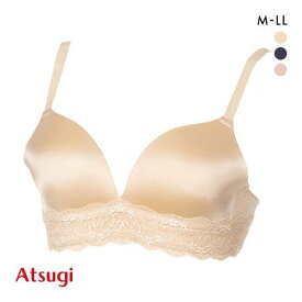 アツギ ATSUGI ナチュラリフト 自然にふっくら シームレスカップ ノンワイヤーブラ ブラジャー 単品 レディース 全3色 M-LL